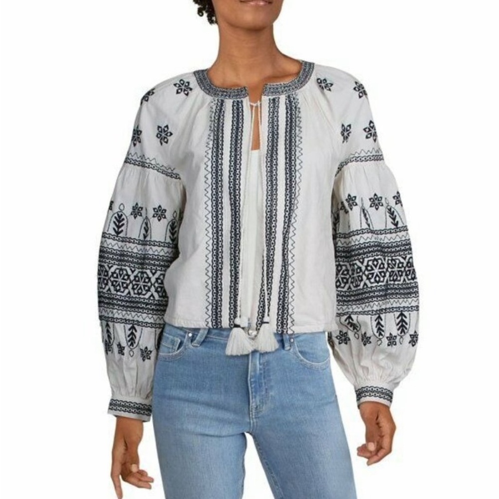 ☀️2/$29 sale! NWT INC International Concepts embroidered jacket XL